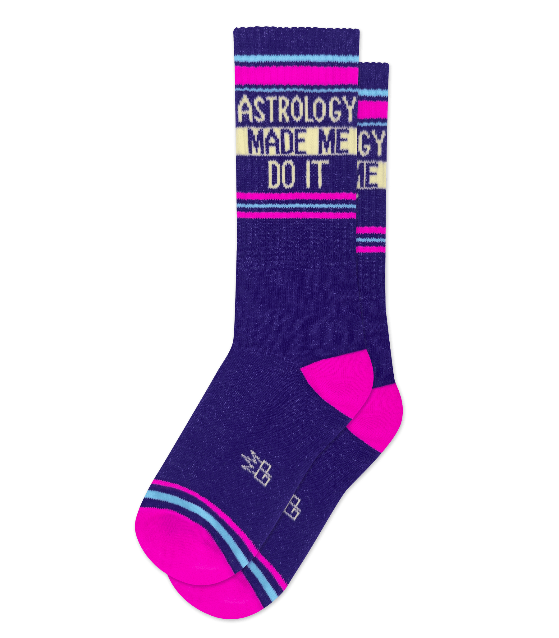 Astrology Made Me Do It Gym Socks – Funny Novelty Socks by Gumball