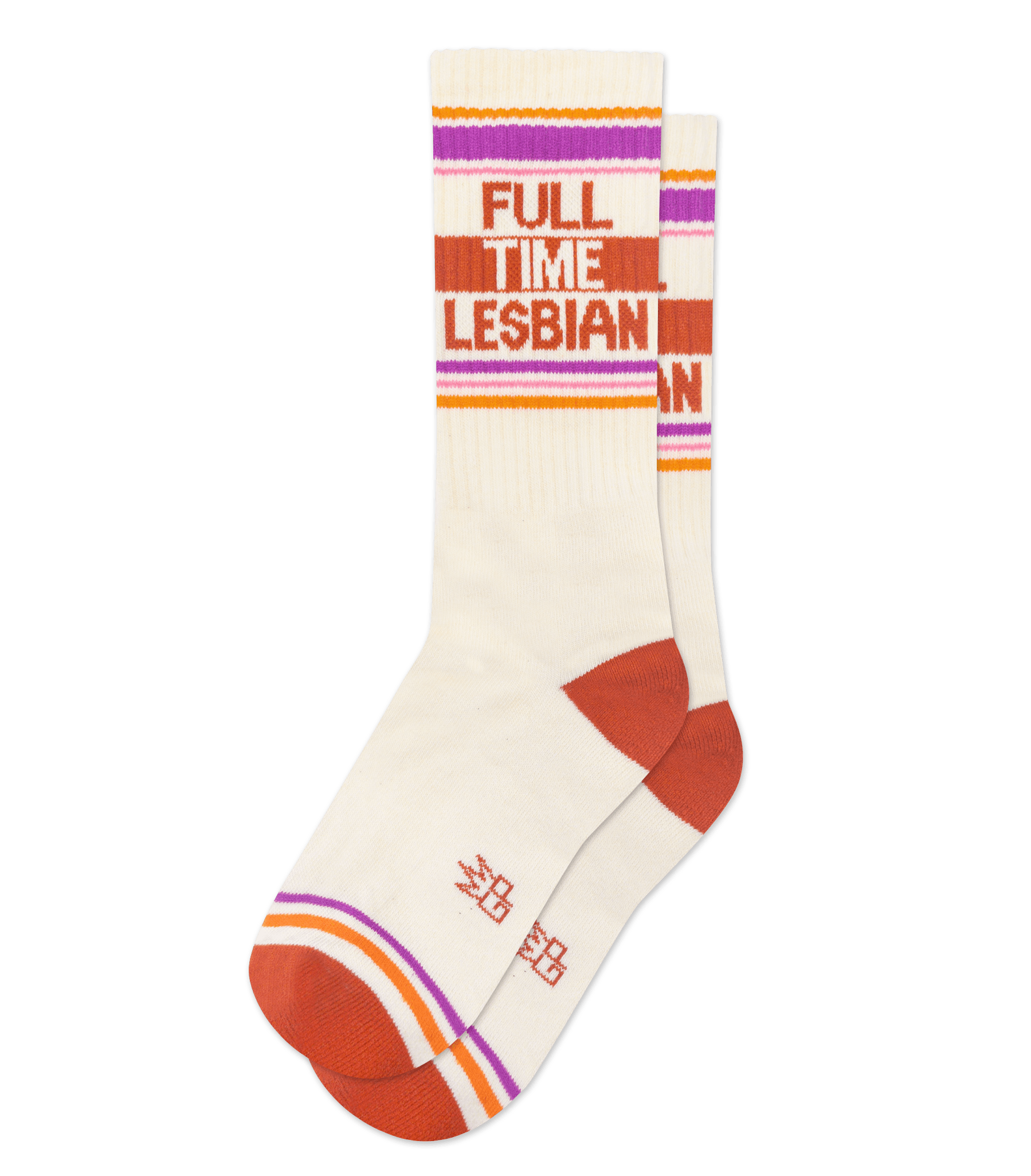 Full Time Lesbian Gym Socks – Funny Pride Socks by Gumball Poodle