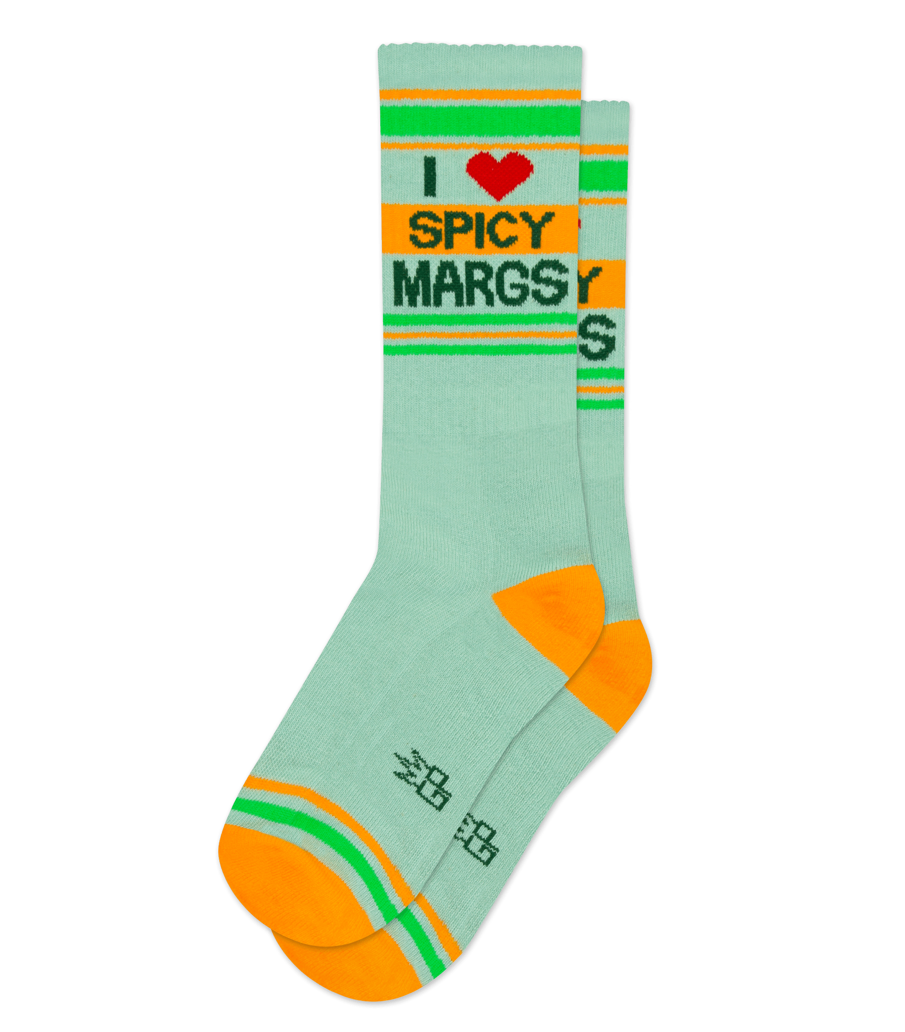 I ❤️ Spicy Margs Gym Socks – Funny Novelty Socks by Gumball