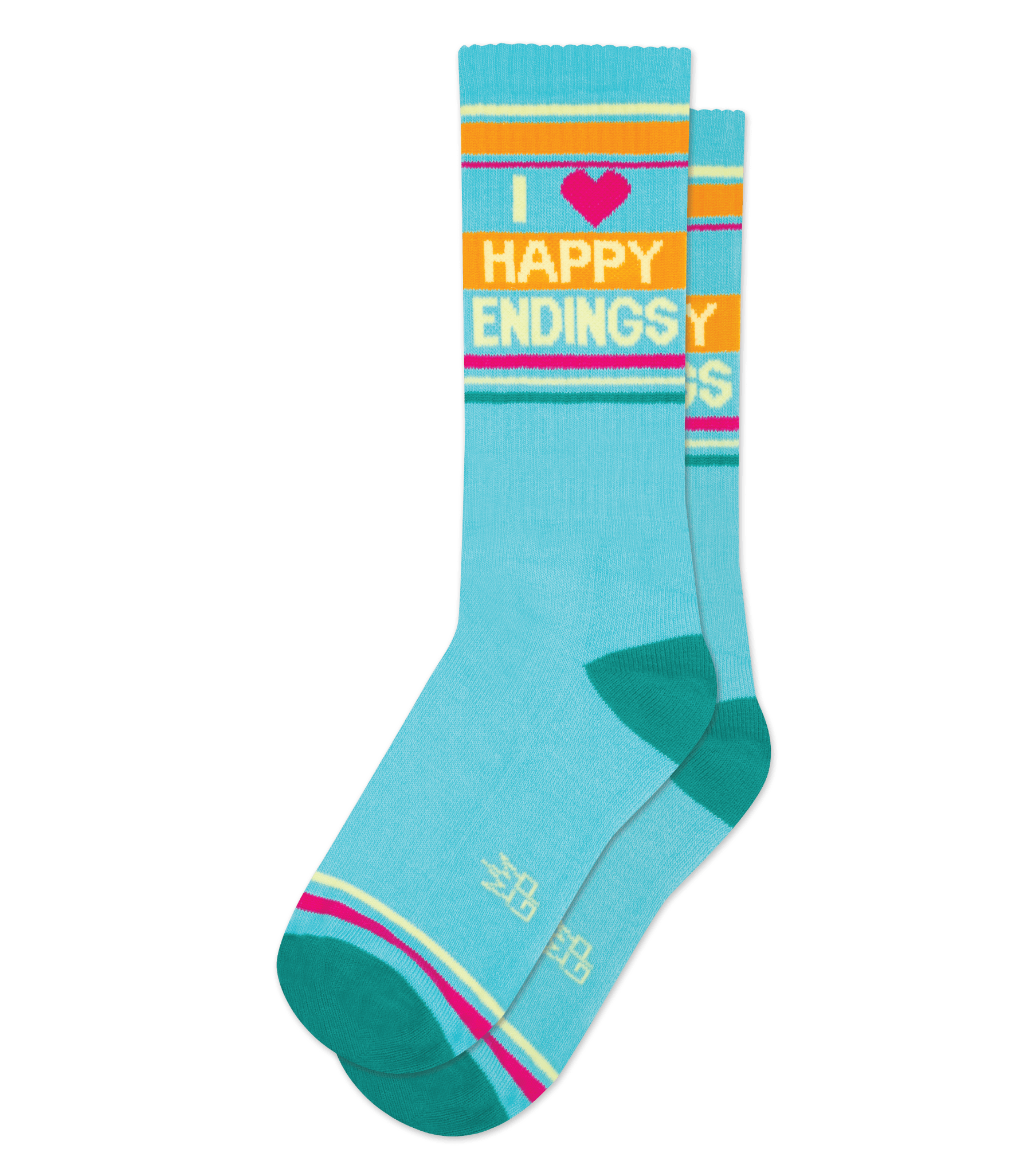 Gumball Poodle Teal Socks - I ❤️ Happy Endings Novelty Socks