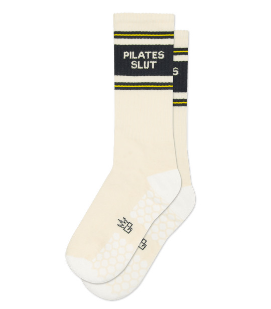Pilates Slut Grip Socks – Funny Novelty Grippy Socks by Gumball