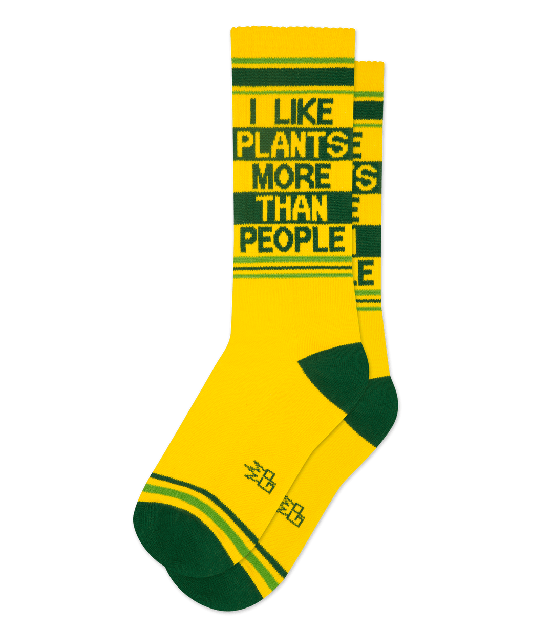 I Like Plants More Than People Gym Socks – Funny Novelty Socks by