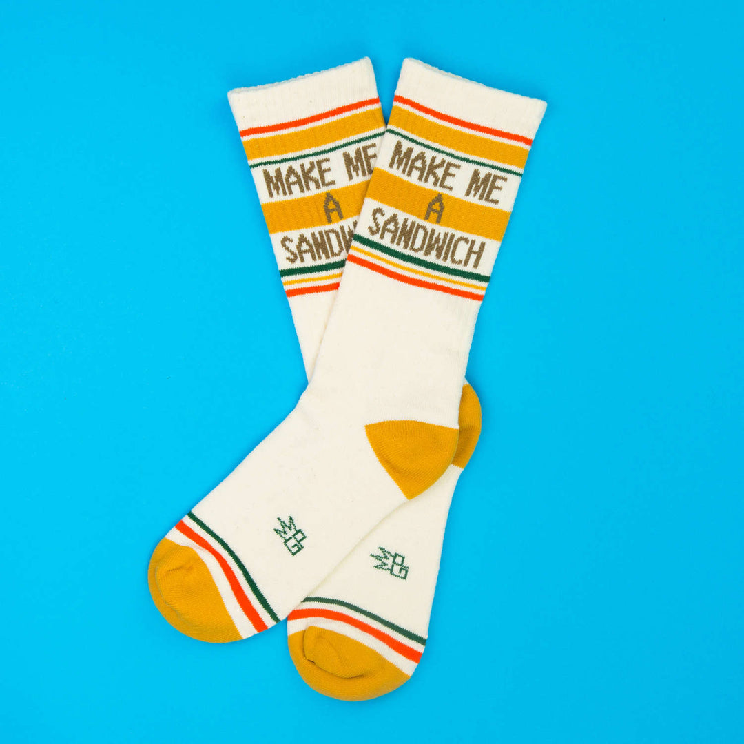 umball Poodle 'Make Me A Sandwich' Funny Novelty Socks | Natural