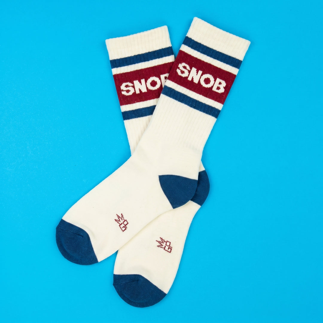 SNOB Gym Socks – Funny Statement Socks by Gumball Poodle | Made in