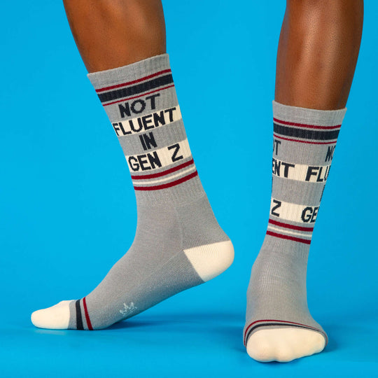 Not Fluent In Gen Z - Gym Crew Socks – Gumball Poodle