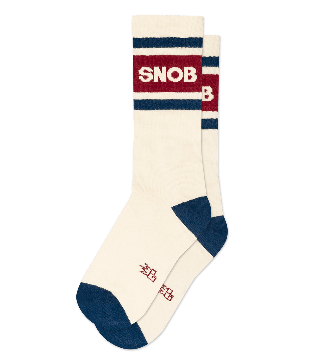 SNOB Gym Socks – Funny Statement Socks by Gumball Poodle | Made in
