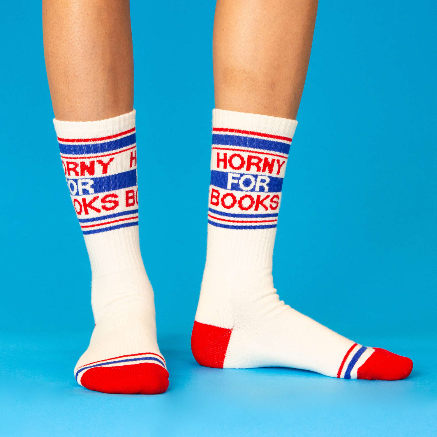 Horny for Books - Gym Crew Socks – Gumball Poodle