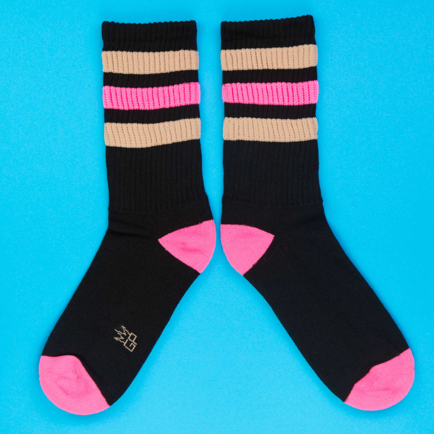 Gumball Poodle Judy Black Retro Gym Socks - Made in USA - One Size