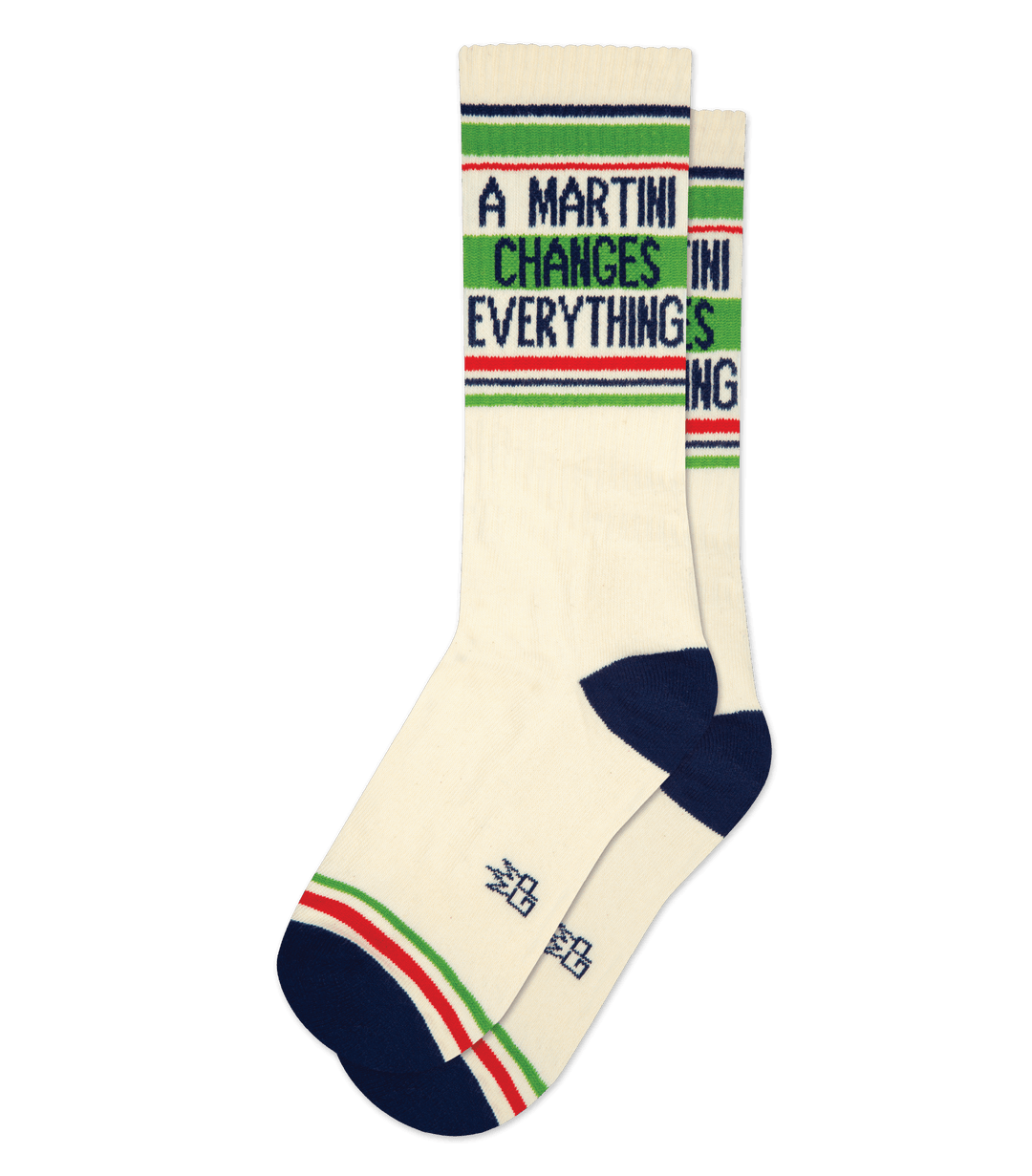 A Martini Changes Everything - Gym Crew Socks – Gumball Poodle